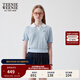 Teenie Weenie小熊針織T恤女2025夏新款少女感娃娃領(lǐng)時(shí)髦氣質(zhì)短袖 淺藍色 M