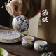 井瓷故宮文創(chuàng  )青花茶具整套裝高端茶壺茶杯送長(cháng)輩領(lǐng)導父母親老師伴手禮 龍鳳西施壺+龍鳳杯2個(gè)+大壺承