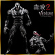 HERO THRIVE毒液手辦2屠1殺電影手辦關節(jié)可動模型擺件漫威超級英雄周邊玩偶 豪華版毒液手辦