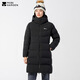牧高笛（MOBIGARDEN）羽絨服戶外加厚鵝絨保暖羽絨服高蓬松度運動登山鵝絨外套 曜石黑-女長款 XXL