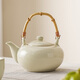 琦軒源汝窯茶壺泡茶家用陶瓷功夫茶具單壺茶水分離專(zhuān)用大提梁壺 汝窯章遠提梁壺(竹把)