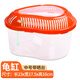 龜真壽中號芒果盒23*17.5*16cm烏龜缸帶曬臺塑料手提龜缸 魚缸帶蓋龜缸 