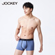 JOCKEY男士?jī)?nèi)褲平角內(nèi)褲透氣干爽四角褲棉短褲男大碼內(nèi)褲防磨襠棉薄款褲 JM3501065灰藍(lán)+灰色+黑色 3條 S