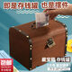 皓梵潔存錢(qián)罐成人兒童帶鎖木質(zhì)儲錢(qián)罐可存可取紙幣存錢(qián)箱鑰匙寶箱保險柜 藏寶箱存錢(qián)罐【大號 復古插鎖】