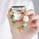 watchbond適用蘋(píng)果手表Apple watch S9表帶s10中式國風(fēng)菩提小青檸iwatch S8/7/6/5表帶運動(dòng)女生表鏈五彩流蘇 國風(fēng)-小青檸六字箴言醒獅珠跑環(huán)-單鏈 38/40/41/十代42mm通用