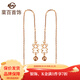 菜百首飾 K金耳飾 18K玫瑰金鏤空小熊耳線(xiàn) 時(shí)尚簡(jiǎn)約女款耳飾耳墜  定價(jià) KJ
