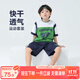 左西男童籃球服2025新款兒童夏季運動(dòng)套裝速干短袖運動(dòng)服潮 綠色 110