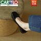 卡帝樂鱷魚（CARTELO）單鞋女2025夏季新款平底瑪麗珍鞋小皮鞋一腳蹬豆豆孕婦仙女鞋溫柔 黑色 39
