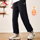 安踏刺繡小花加絨褲丨運動(dòng)長(cháng)褲女冬季新款加絨保暖束腳衛褲針織休閑褲