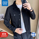 真維斯（Jeanswest）牛仔外套男士春夏新款復(fù)古韓版夾克男裝休閑時尚潮流牛仔上衣服 940-黑色 M