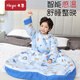 零零豬兒童睡袋大童寶寶防踢被子神器6-12歲 3-6歲 6-10歲春秋冬季夏季 艾力克恐龍（升級(jí)智能感溫） 120cm秋冬加厚【5-15℃】3-6歲