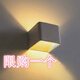 祎琳led現(xiàn)代壁燈簡約創(chuàng)意雙頭鋁材臥室床頭燈酒店會所走廊過道燈墻燈 白色【款3W暖光】