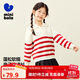 迷你巴拉【mini親子】女童毛衫軟糯條紋長(cháng)袖針織衫母女裝