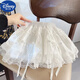 迪士尼女童夏季蕾絲蛋糕裙女寶寶半身裙兒童甜美百搭公主風(fēng)裙子 白色150cm 均碼 24內發(fā)貨