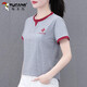 啄木鳥(niǎo)好棉中年女士短袖t恤女夏季2025新款寬松休閑圓領(lǐng)女式上衣 灰色 2XL (建議125-140斤)