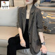 啄木鳥(niǎo)小西裝外套女早秋2026新款時(shí)尚歐貨小眾設計感洋氣通勤印花西服潮 圖片色 L 建議110-120斤