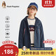 暇步士（Hush Puppies）童裝男童三防夾克外套25秋季新款兒童戶(hù)外連帽風(fēng)衣 藏藍 140