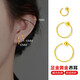 恩久黃金耳釘女足金耳骨釘豆豆新款睡覺(jué)不用摘養耳洞耳環(huán)素圈高級秋冬 [單只]7m小號耳圈(約0.21g)