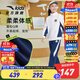安踏兒童套裝女童裝針織運動(dòng)套2024秋季新款潮流半開(kāi)領(lǐng)衛衣長(cháng)褲兩件套 純凈白/油藍色-3 150 cm