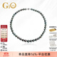 GiO珠寶 巴洛克黑珍珠項鏈海水珍珠珠串925銀生日禮物送老婆 螺紋珠8-10mm