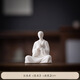 楚闕中式禪意白瓷人物小僧陶瓷無(wú)相佛小和尚擺件魚(yú)缸造景裝飾家居擺設 無(wú)相小僧(禪心)