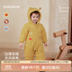 babylove嬰兒連體衣冬季加厚夾棉寶寶連帽哈衣保暖外出服造型棉服 藤黃 73cm