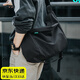 晴碧琳（Qbily）斜挎包男女士日系潮流單肩包旅行斜背包大容量包包休閑包郵差包 黑色丨大容量斜挎包