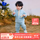 迷你巴拉長(cháng)袖套裝男女童毛絨保暖抗靜電時(shí)尚兩件套【凈電絨】 灰藍80292 90