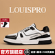 LOUISPRO男士輕奢新款2025經(jīng)典運(yùn)動厚底休閑鞋時尚百搭跑步鞋軟底緩震潮鞋 白黑 41 標(biāo)準(zhǔn)運(yùn)動鞋碼