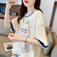 戀的短袖T恤女夏季寬松學(xué)生少女高中初中生女生衣服夏天2024新款上衣 潮流韓版杏色 均碼（可備注碼數(shù)）