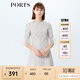 PORTS寶姿商場同款女裝 秋季新品休閑舒適七分袖連衣裙YSB8D044GFD82 銀灰色 XS (2)
