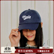 Mmlg 87mm 棒球帽女經(jīng)典logo撞色刺繡鴨舌帽帽子情侶款時(shí)尚百搭遮陽(yáng)帽 藏青色 均碼