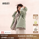 AIGLE【春夏新品】艾高夾克GORE-TEX防風(fēng)防雨透汽連帽收腰外套女士 草綠色 BJ204 38 (165/88A)