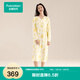 全棉時(shí)代【秀場(chǎng)同款】24秋冬新品情侶家居服套裝褶皺紗 浪漫秋色（長(cháng)裙款） L 165
