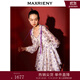 MAXRIENY【紫玫瑰印花裙】商場(chǎng)同款甜美少女感蓬蓬連衣裙 紫花 S 01