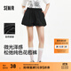 森馬（Semir）休閑褲女肌理純色松緊腰短褲2025新款夏溫柔寬松花苞褲少女感 黑色90001 L 165/70A