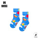 Happy Socks【新品】秋冬季可愛(ài)兒童小孩小腿襪中筒襪時(shí)尚男女童學(xué)院風(fēng)襪子 小水果云 1雙 均碼 12-24M
