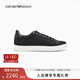 EMPORIO ARMANI/阿瑪尼官方旗艦新款男輕戶(hù)外綁帶小白鞋休閑運動(dòng)板鞋秋季 MC012-黑色 42