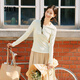 森馬（Semir）[商場同款]長袖T恤女緊身簡約百搭2025春圓領(lǐng)打底衫101125101007
