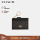 蔻馳（COACH）【品牌直供】女士經(jīng)典標志便攜多卡位卡包深棕色CW870