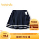 巴拉巴拉童裝兒童裙子短裙女童學(xué)院風(fēng)百褶裙夏季裙褲時(shí)尚百搭褲子 深藍80821 120 cm