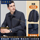 UOSO男士中長(cháng)款翻領(lǐng)羽絨服男2025冬季新款商務(wù)行政裝保暖爸爸裝外套男 深藍色 XL 180 (建議140-160斤)