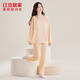 紅豆居家【24秋冬新品】純棉睡衣女長(zhǎng)袖女士睡衣套裝 蜜藕色 160/84A 