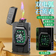 麥如打火機(jī)充電七夕情人節(jié)生日禮物男士高檔實(shí)用送男友老公高級(jí)感防風(fēng) 石英表盤雙電弧電量數(shù)顯打火機(jī)