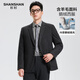 SHANSHAN杉杉西服男冬季加絨加厚保暖商務(wù)鵝絨內膽男士長(cháng)袖西裝時(shí)尚外套 灰色 2XL /185