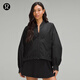 lululemon丨Lightweight女士輕盈版下擺抽繩飛行員夾克 防風(fēng) LW4CE0S 黑色 XL