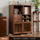 竹可心新中式博古架烏金木展示柜矮柜茶室邊柜置物架侘寂風(fēng)柜子實(shí)木角柜 整裝烏金木玄暉博古架