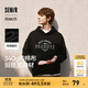 森馬（Semir）史努比系列連帽衛(wèi)衣男復(fù)古學(xué)院印花情侶裝黑秋季寬松休閑上衣 黑色90001 M