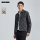 利郎純棉提花牛仔夾克男外套24秋季男士上衣 牛仔黑 180/96A 