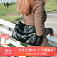 VANESSA HOGAN VH女包珂珂軟包通勤大容量甜酷辣妹單肩斜挎包生日禮物送女友 黑色（超大容量）